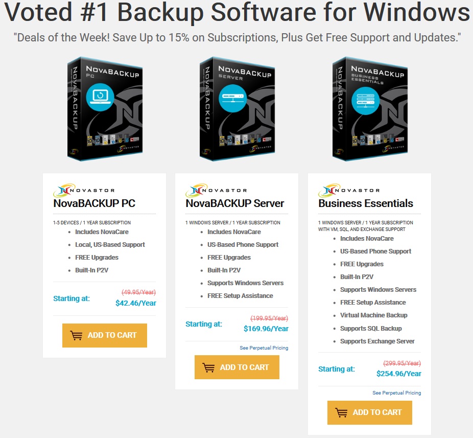 Novastor Novabackup discount deals