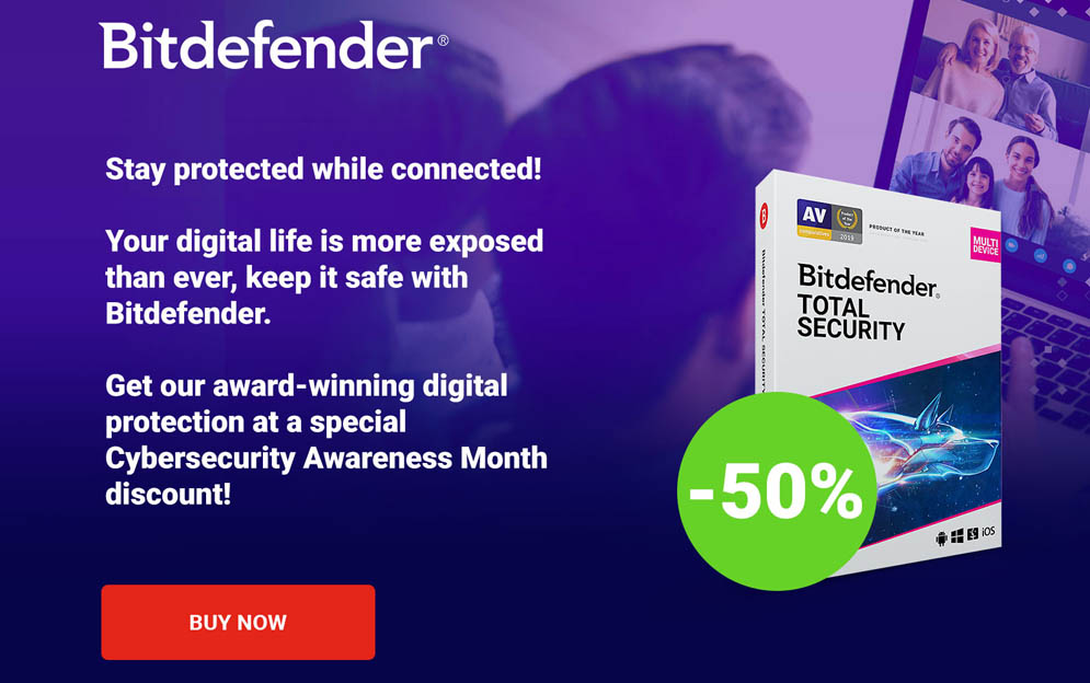 BitDefender Total Security 2021 Discount Coupon