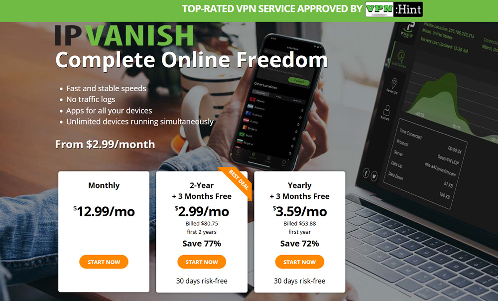 IPVanish 2 year deal promo offer